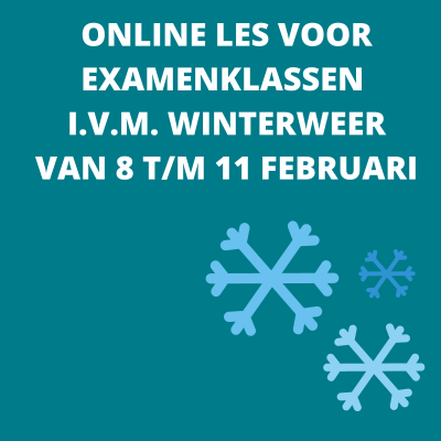 Online lessen i.v.m. winterweer