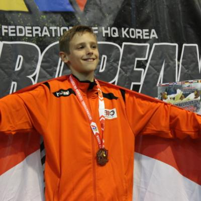 Bronzen titel op het EK Taekwondo
